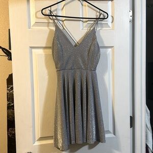 windsor size small sparkly blue ish grey formal dress